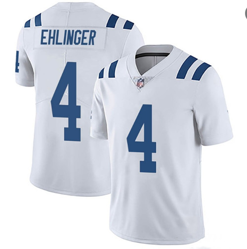 Men's Indianapolis Colts #4 Sam Ehlinger White Vapor Untouchable Stitched Jersey - Click Image to Close